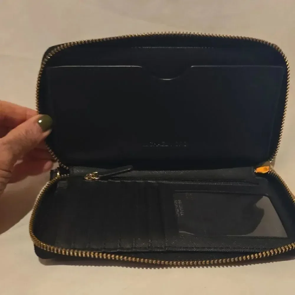 Michael Kors Black Wallet with Gold Logo